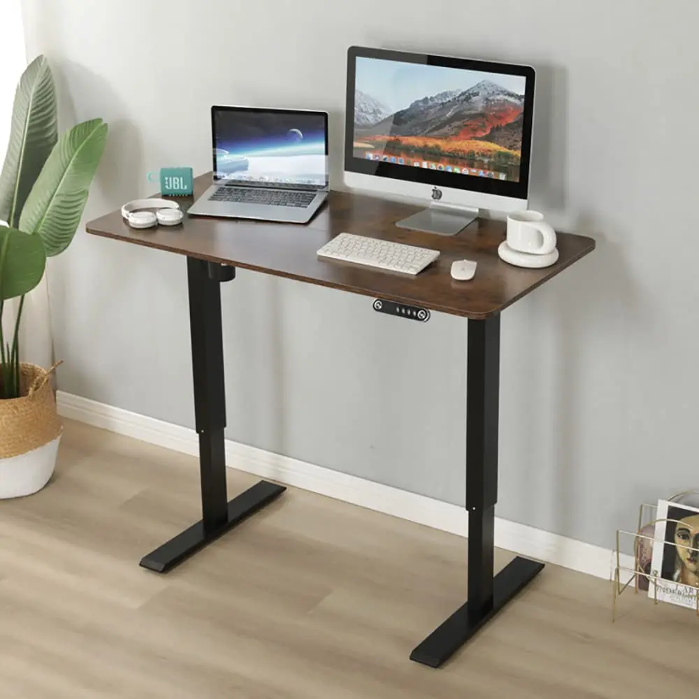 Syga Height Adjustable Table Desk Standing Computer Smart Desk Lifting Legs Smart Electric Desk (Skin 120 X 60 Cm) - Oak