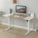 SYGA Height Adjustable Table Desk Standing Computer Smart Desk Lifting Legs Smart Electric Desk (Oak White 140 X 60 CM)